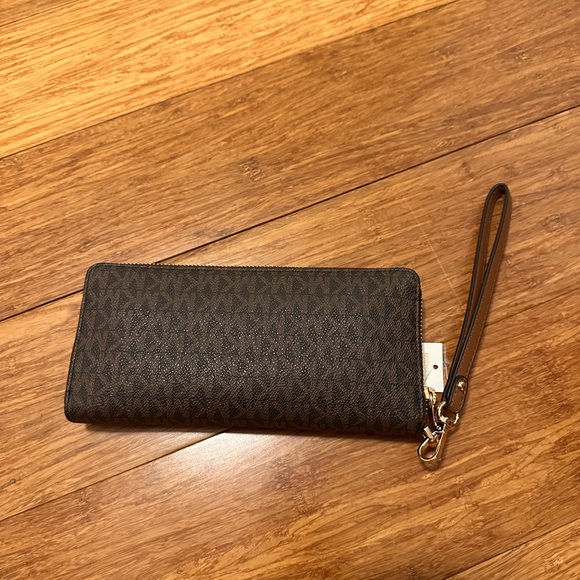 Michael Kors Dark Brown Zip-Around Wallet - Picture 2 of 3